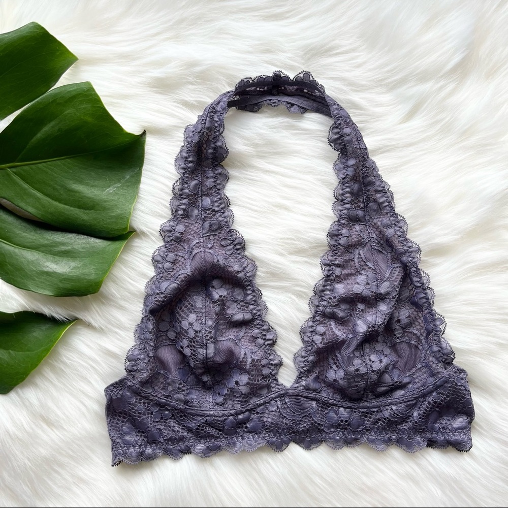 FREE PEOPLE INTIMATELY Galloon Lace Halter Bra Bralette size small
